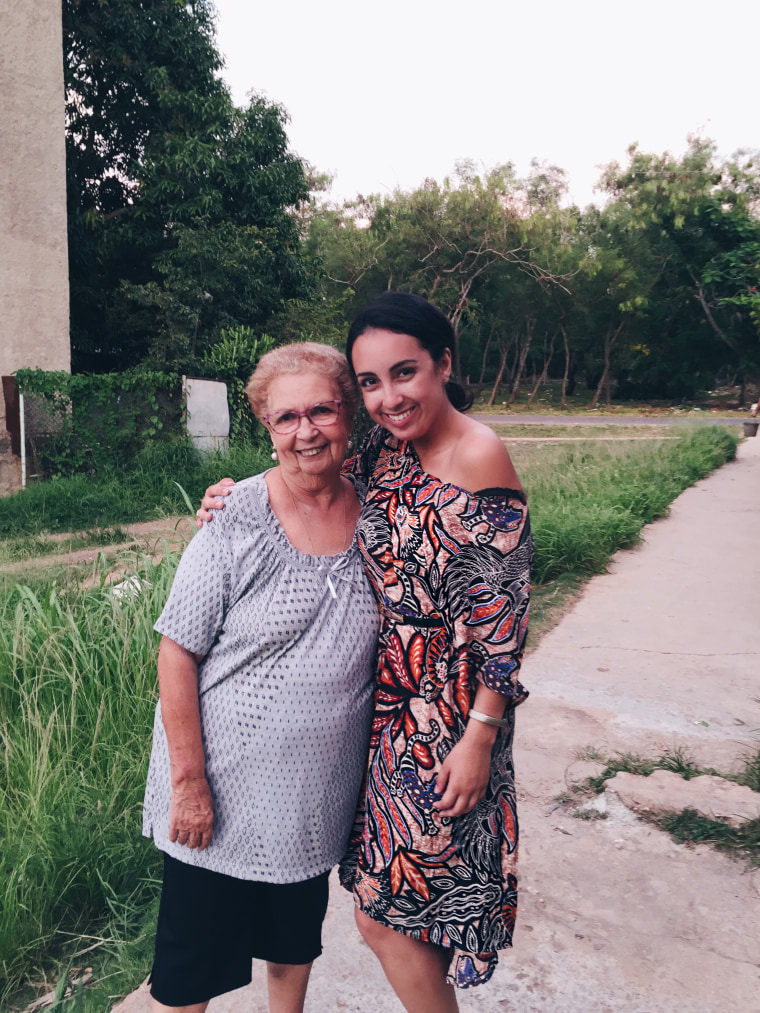 Lissette Calveiro (23, Miami) meets her grandmother in Cuba for the first time