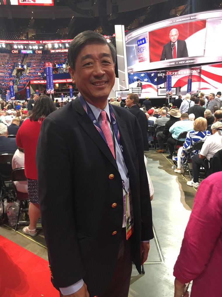 Colorado delegate George Leing at the RNC in Cleveland, Ohio