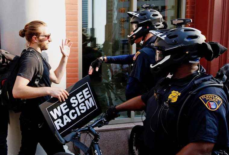 Image: Protest during the RNC in Cleveland 2016