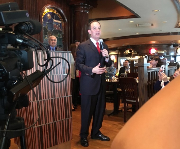 Reince Priebus, chairman of the Republican National Committee, speaking at an Asian-American and Pacific Islander leadership event at the Republican National Committee.