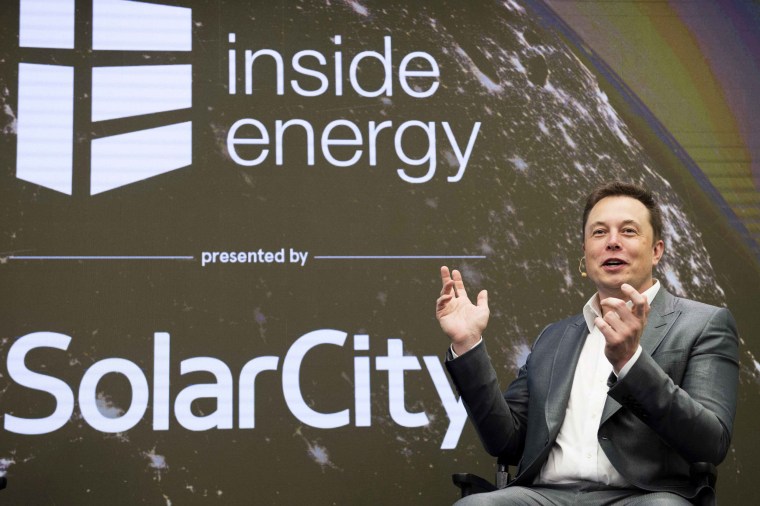 Image: File photo of Elon Musk, chairman of SolarCity and CEO of Tesla Motors, speaks at SolarCity?s Inside Energy Summit in Midtown, New York