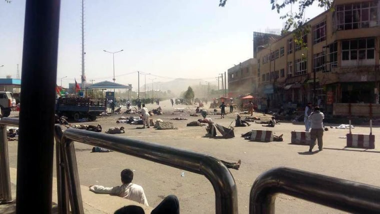 Image: Bomb blast hit protest demonstration in Kabul