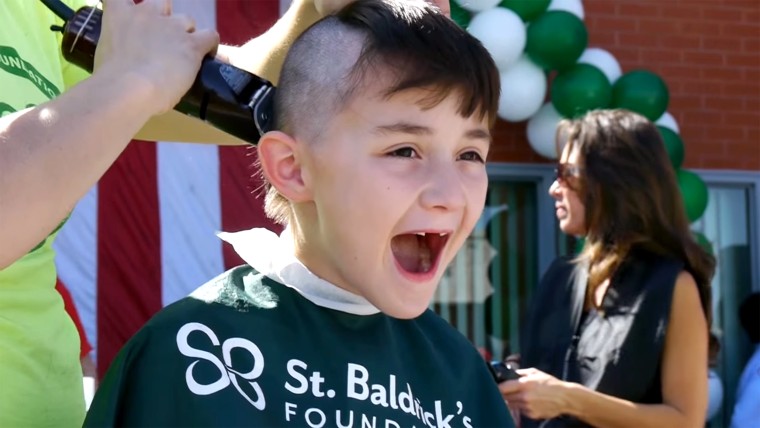 They call us the crazy head-shaving people, because we're crazy enough to think that this head-shaving thing can find cures for kids with cancer.
