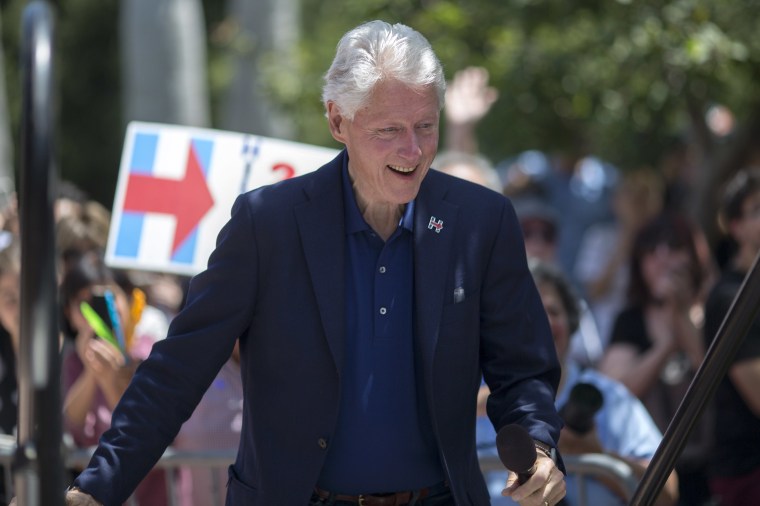 Bill Clinton Campaigns For Hillary Clinton In Southern California