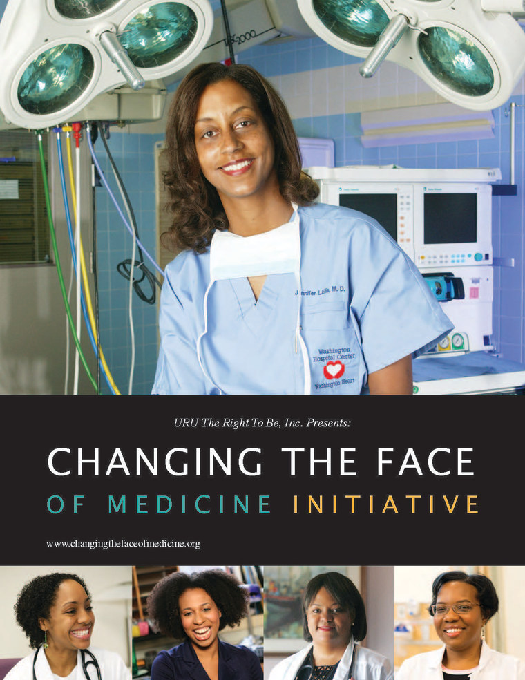 Promotional flier for Crystal Emery's Changing the Face of Medicine initiative on July, 29, 2015. Dr. Aletha Maybank is on the bottom second from the left. 