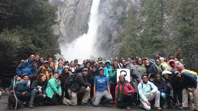 Outdoor Afro leaders in Yosemite National Park, April 2016.