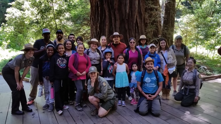 Latino Outdoor Organization at the Muir Woods National Monument in 2016