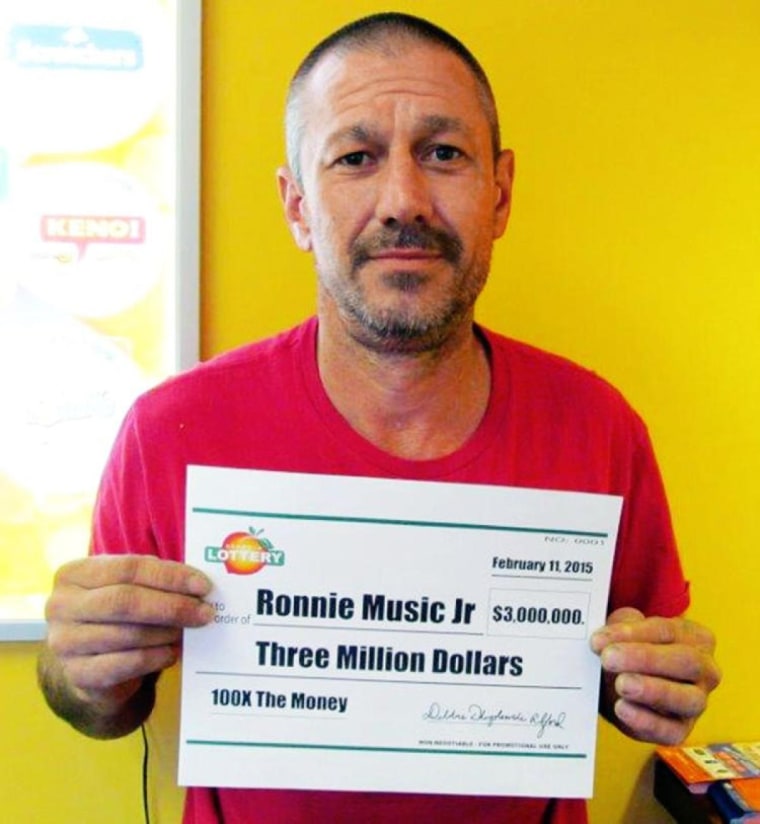 Ronnie Music, Jr. won the lottery in February 2015, but is being charged of using his winnings to purchase and distribute meth.