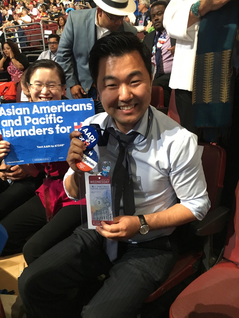 Los Angeles Councilman David E. Ryu at the 2016 Democratic National Convention, July 27, 2016