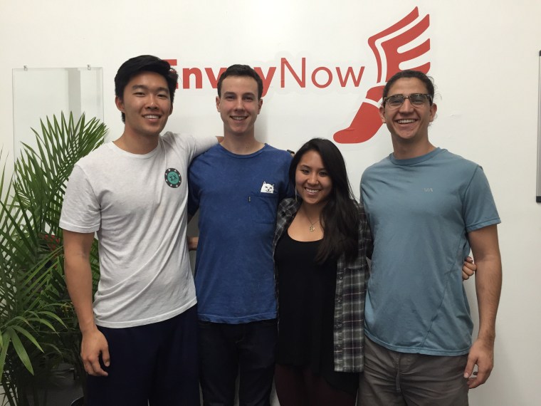 The EnvoyNow team: Anthony Zhang, CEO; Parker Seagren, CTO; Kristi Hupka, EVP; Gabriel Quintela, COO.