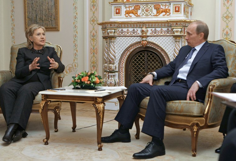 Vladimir Putin, Hillary Rodham Clinton