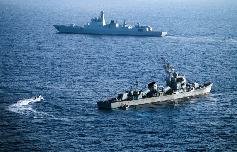 Image: China's South Sea Fleet during a drill on May 5, 2016