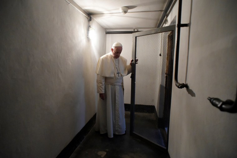 Image: Pope Francis arrives to visit Auschwitz's former Nazi death camp