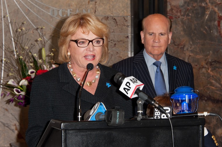 Tommy &amp; Dee Hilfiger And Bob &amp; Suzanne Wright Light The Empire State Building In Celebration Of World Autism Awareness