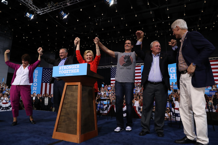 Image: Hillary Clinton And Tim Kaine Take Campaign Bus Tour Through Pennsylvania And Ohio