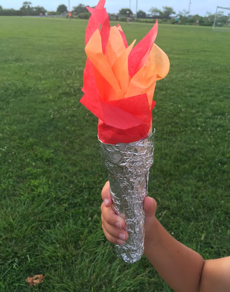 Start your Olympic games off with this easy torch.