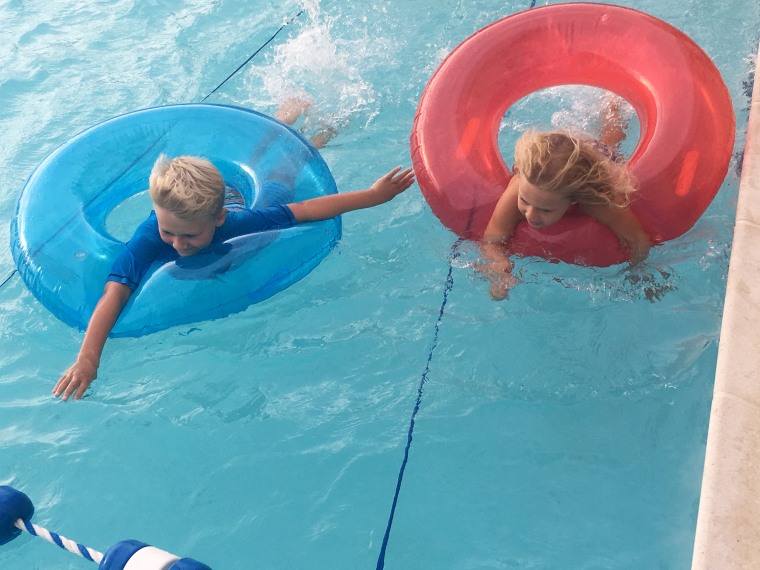 Turn any pool into an Olympic pool with dollar store tip.