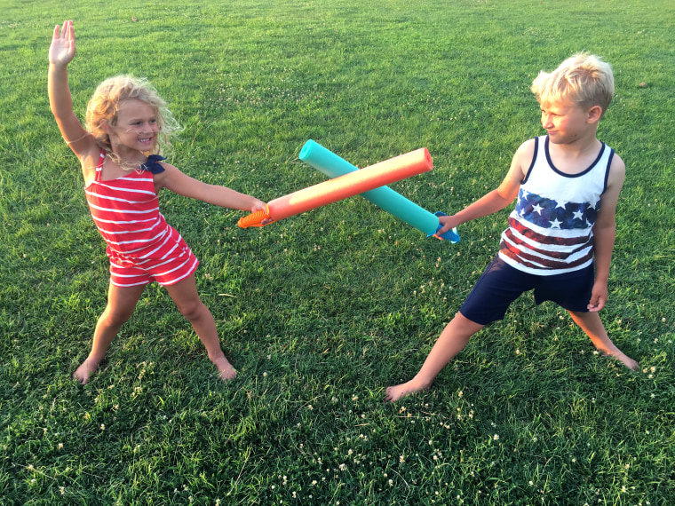 Pool noodle fencing.