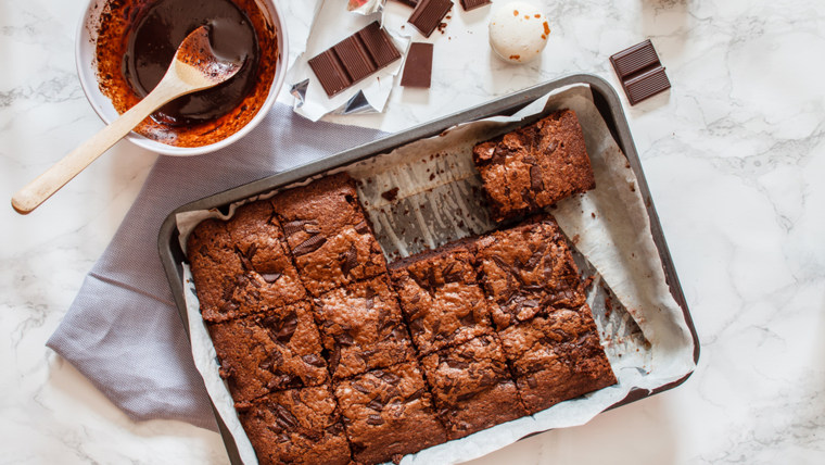 Metal pans are great for brownies