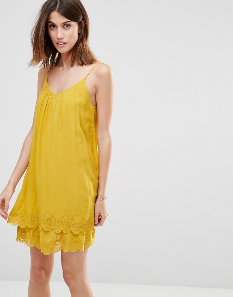 ASOS Vila Lace Hem Dress