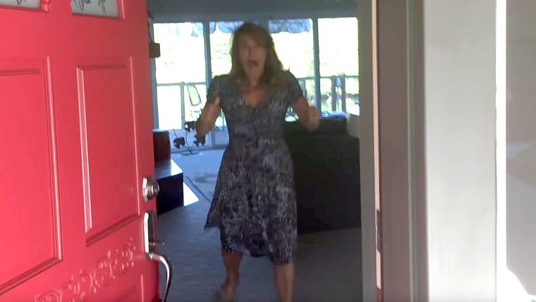 Kate Visser's surprised mom