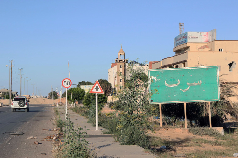 Image: A in Arabic reading "Sirte"