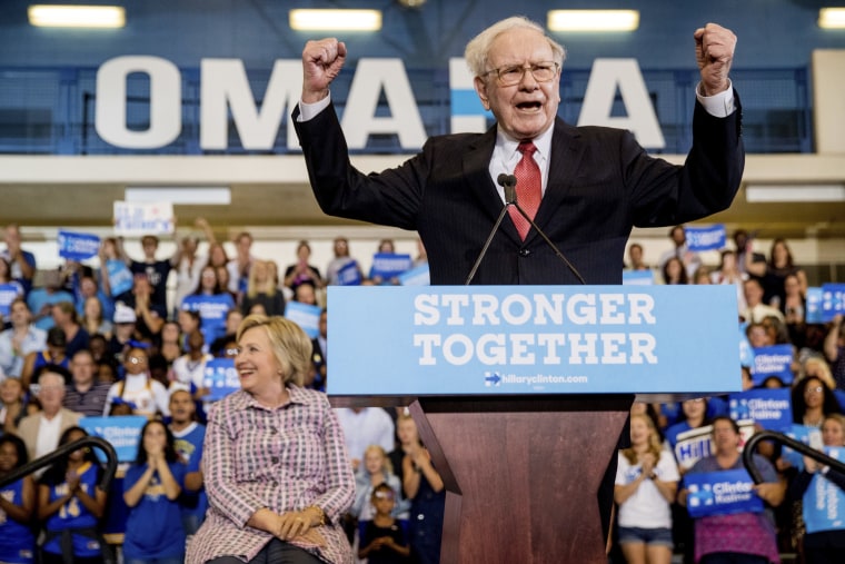 Image: Hillary Clinton, Warren Buffett