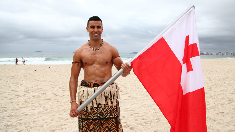 Tonga with flag