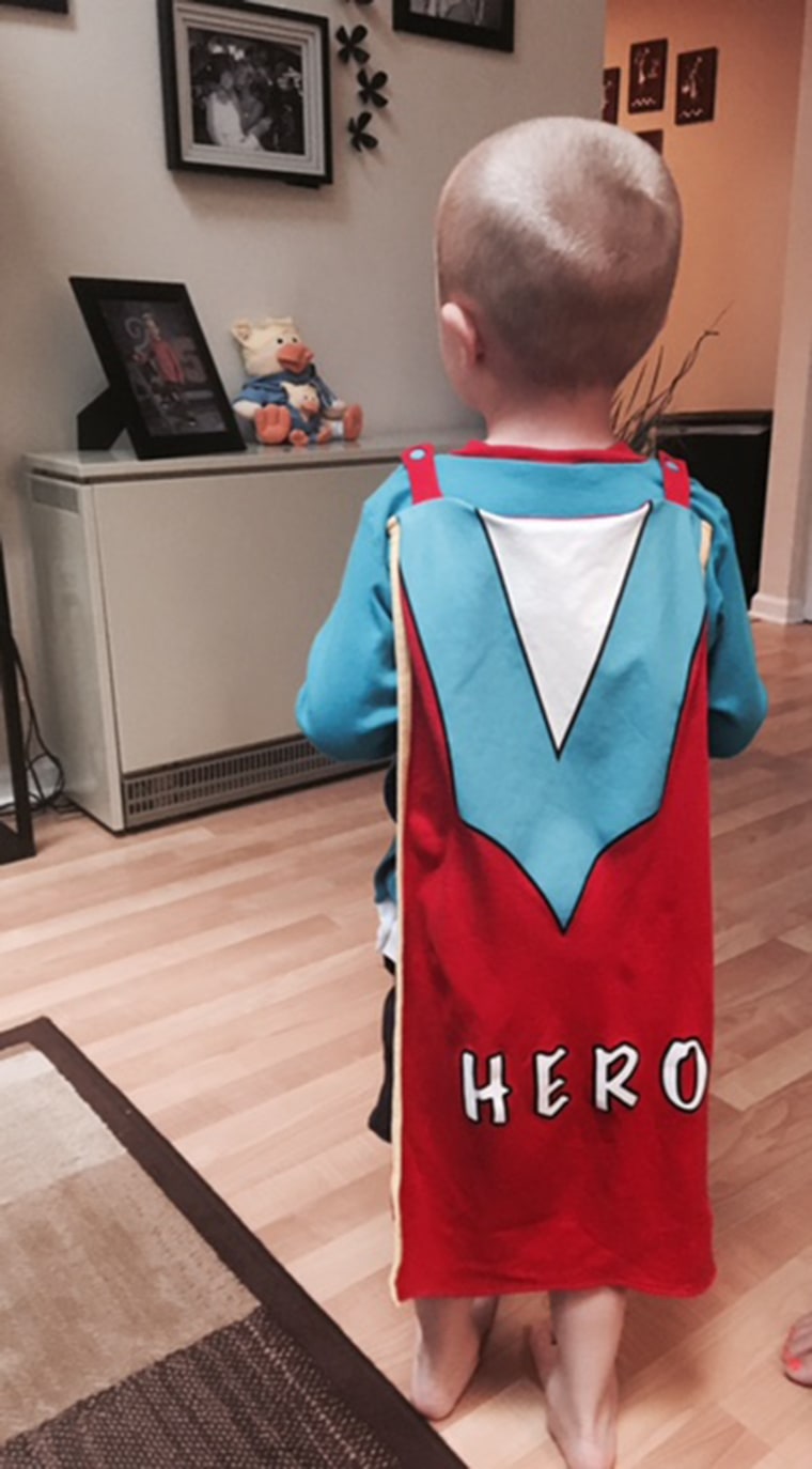 Superhero artwork brings smiles to boy battling cancer