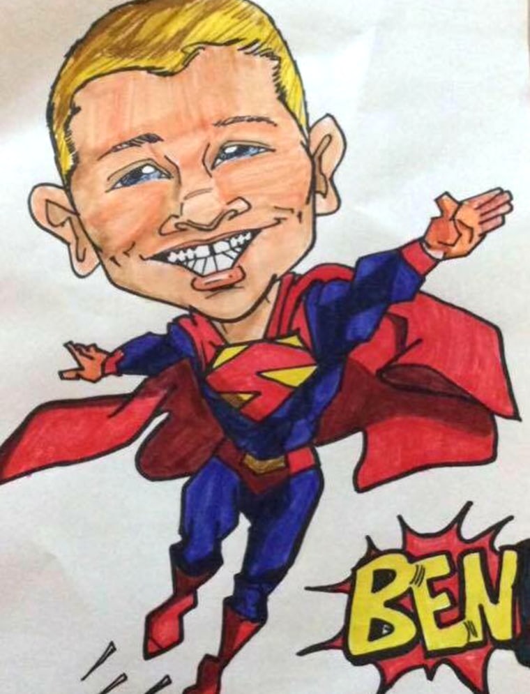 Superhero artwork brings smiles to boy battling cancer