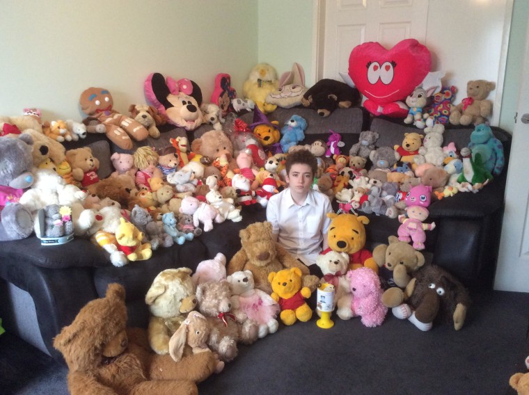 Aidan Jackson collected teddy bears to honor his late friend