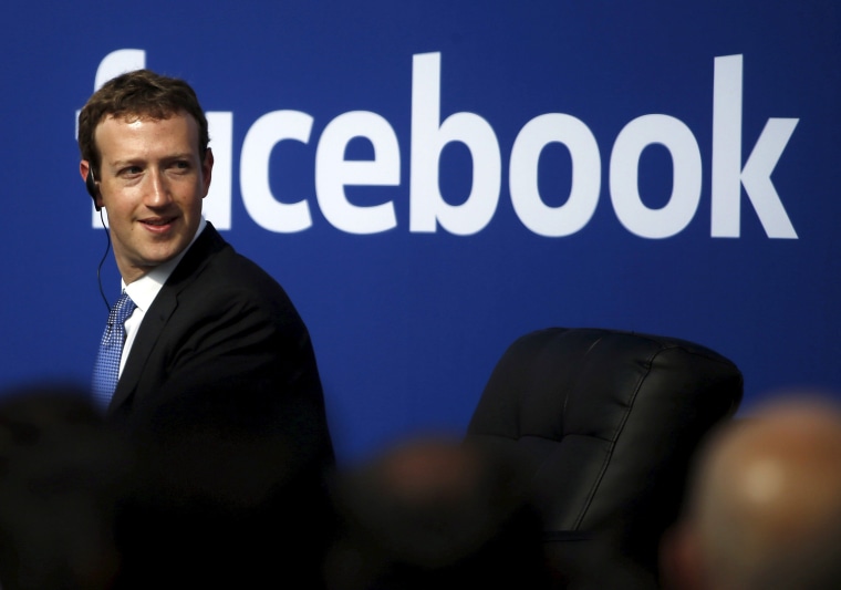 Image: File photo of Facebook CEO Mark Zuckerberg during a town hall at Facebook's headquarters in Menlo Park, California