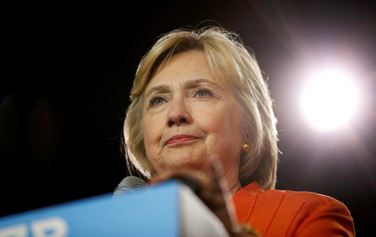 Image: U.S. Democratic presidential nominee Hillary Clinton pauses while speaking during a campaign rally in Kissimmee