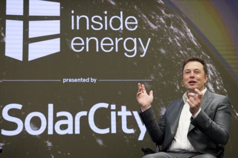 File photo of Elon Musk, chairman of SolarCity and CEO of Tesla Motors, speaks at SolarCity?s Inside Energy Summit in Midtown, New York