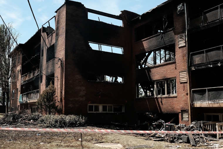 Image: Natural Gas Explosion And Fire Levels Apartments In D.C. Suburb