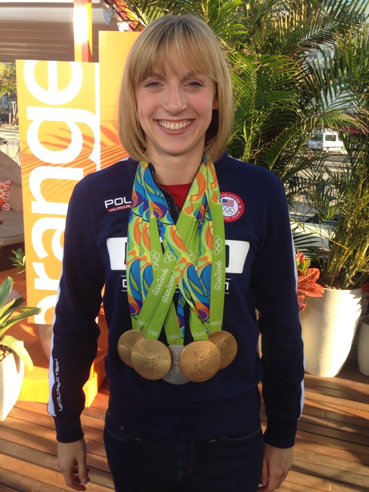 Katie Ledecky poses with Olympic medals on TODAY