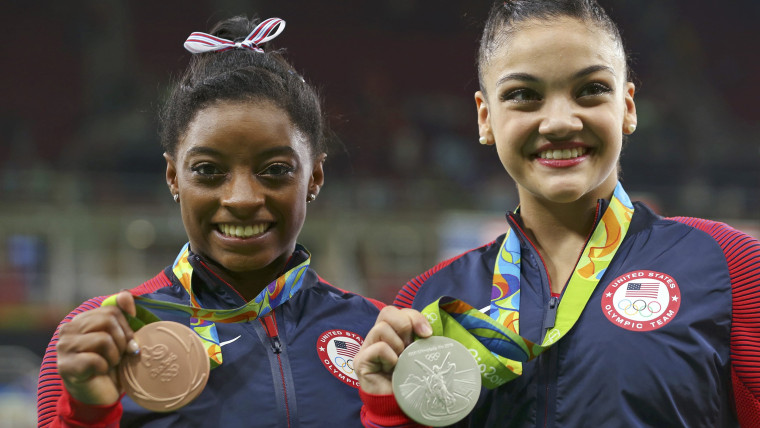 Simone Biles and Laurie Hernandez