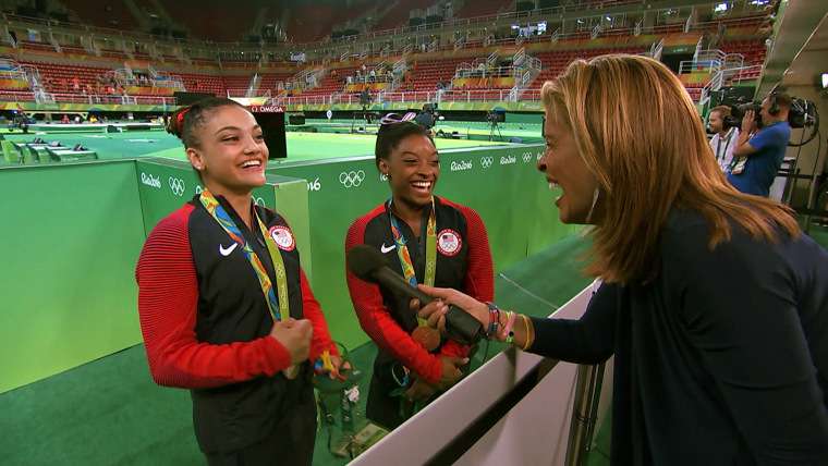 Hoda Kotb interviews Simone Biles and Laurie Hernandez