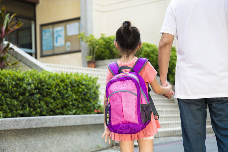 Girl going to school