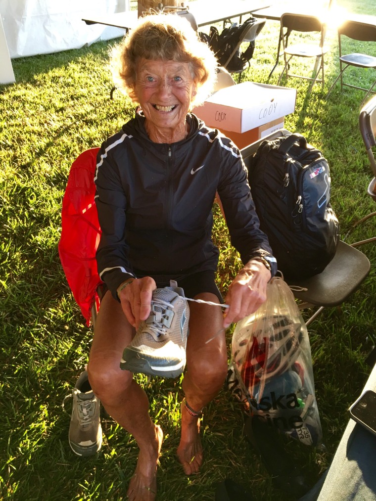 Iron Nun Sister Madonna Buder forgot her shoes at a recent race