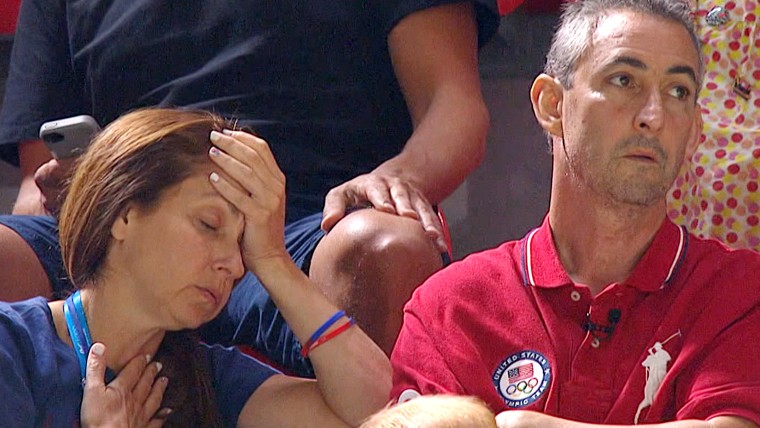 Aly Raisman's parents.