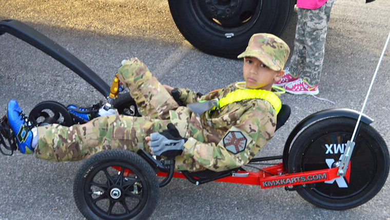 A 10-year-old boy named Diego who's always wanted to be a soldier, like his dad.
