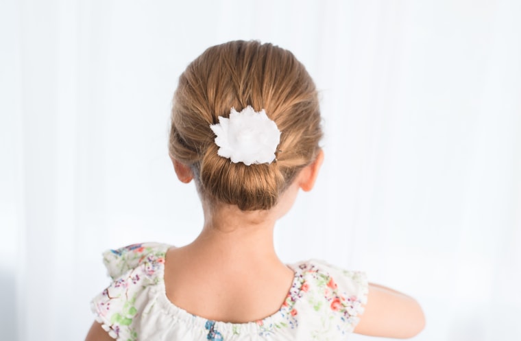 Chignon hairstyle for kids