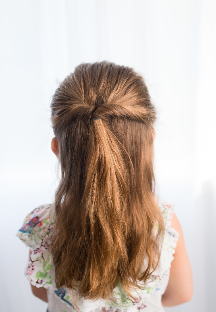 Half braided up-do for kids