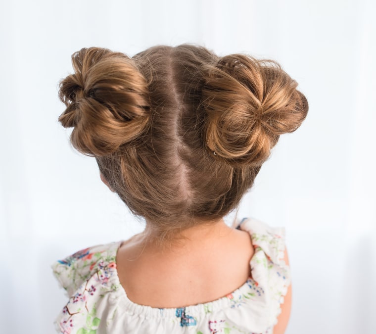 Messy pigtails hairstyle for kids