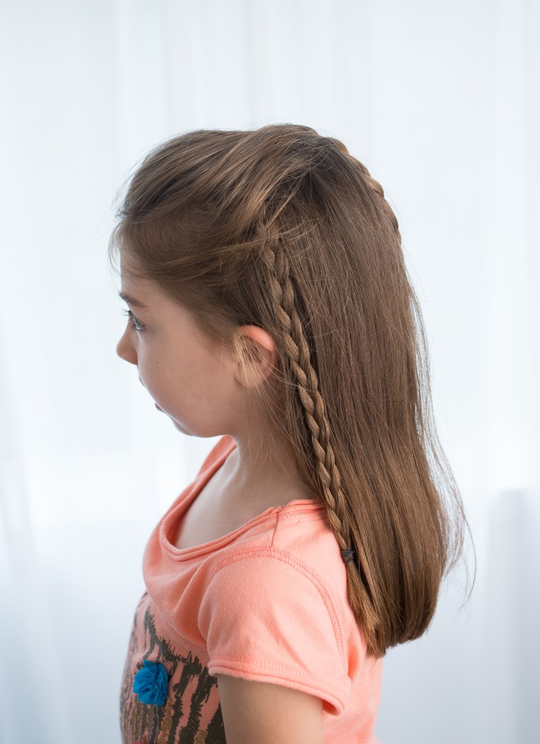 Double braid hairstyle for kids