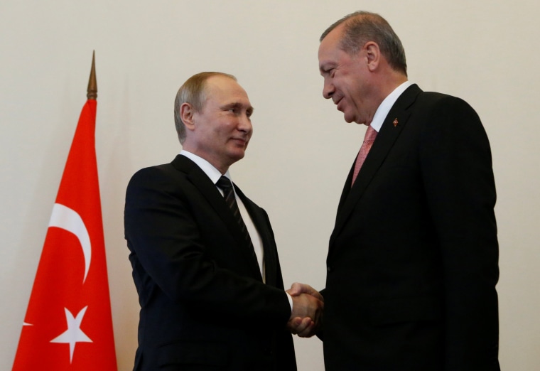 Image: Vladimir Putin and Recep Tayyip Erdogan on Aug. 9, 2016