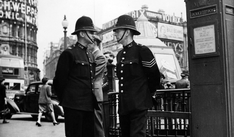 Image: File photo of London bobbies