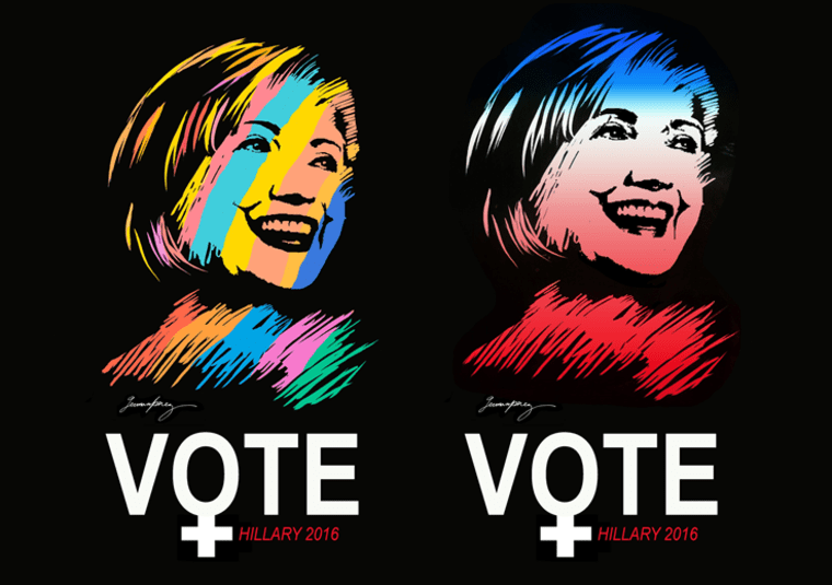 German Perez "Vote" posters for Hillary Clinton