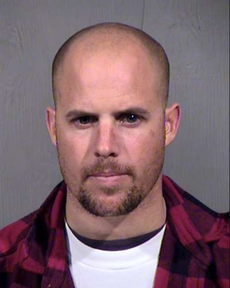 This Jan. 27, 2016, file photo provided by the Maricopa County Sheriff's Office shows Jon Ritzheimer, who was arrested in Arizona Jan. 26, 2016, in connection with the occupation of the Malheur National Wildlife Refuge in Oregon.